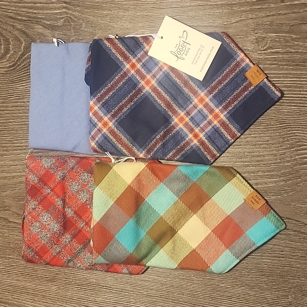 4 NWT size large The Foggy Dog bandanas
